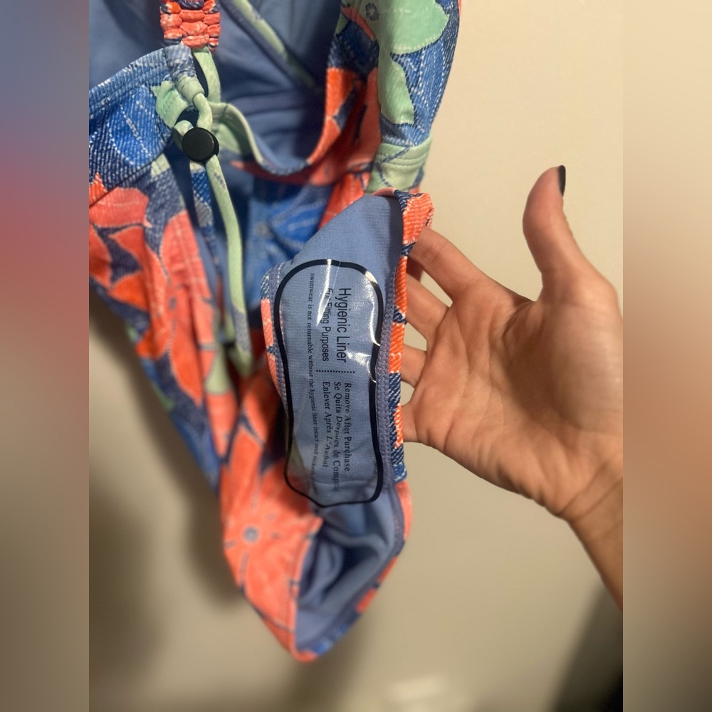 Eddie Bauer Floral Braided Back One Piece – Size M (NWT) - Picture 6 of 6
